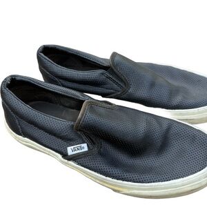Vans Black Slip-On Loafers with Minimalist Design